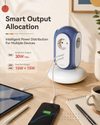 MiaoLab Tower Extension Cord – 3 Sockets & 2 USB-C EU Power Strip