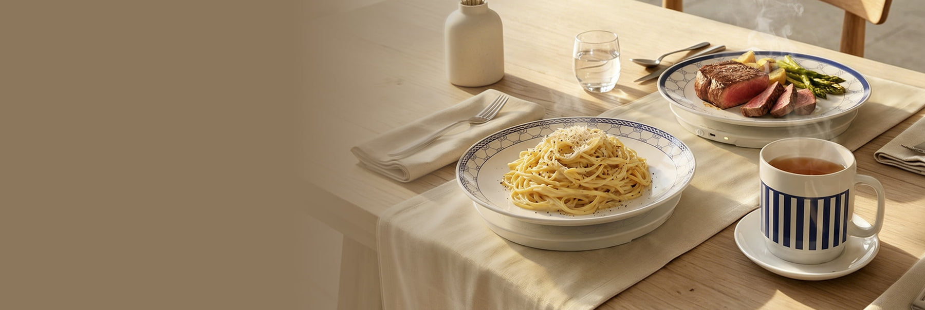Keep every bite
at the right
temperature.