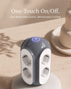 MiaoLab Tower Power Strip – One-Touch On/Off Dual-Break Safety Switch