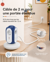 MiaoLab EU Schuko tower power strip with 2-meter extension cable