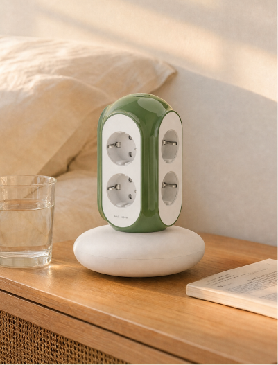 MiaoLab Tower Power Strips(Multiple Socket 6-Way with Switch)