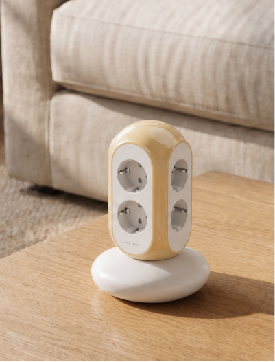 MiaoLab Tower Power Strips(Multiple Socket 6-Way with Switch)