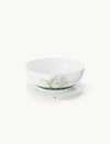 MiaoLab green floral thermostatic porcelain serving bowl on electric warming base