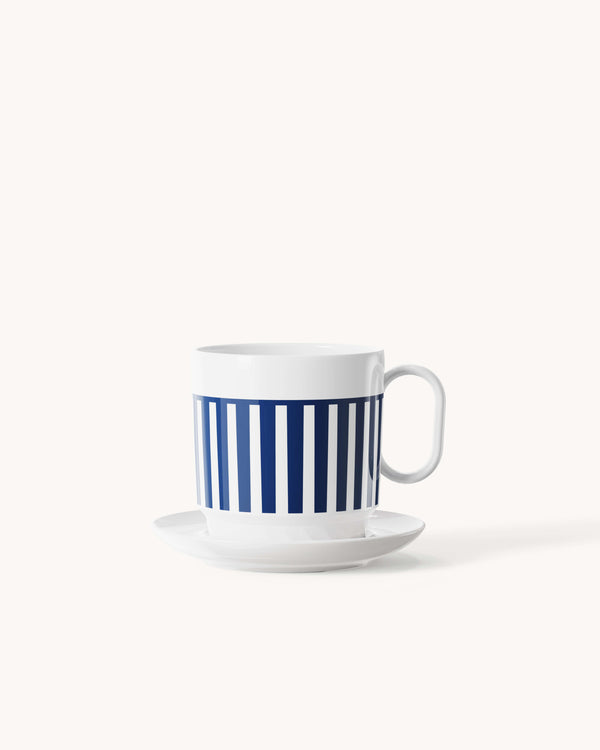 MiaoLab ocean blue ceramic thermostatic warming cup with saucer
