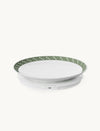 MiaoLab green rimmed thermostatic porcelain plate on electric warming base